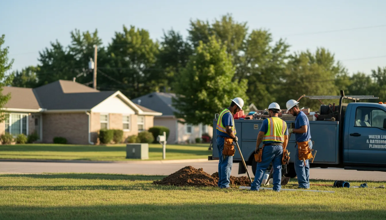Residential water line and bathroom plumbing service in Wathena, KS
